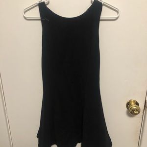 black skater skirt dress